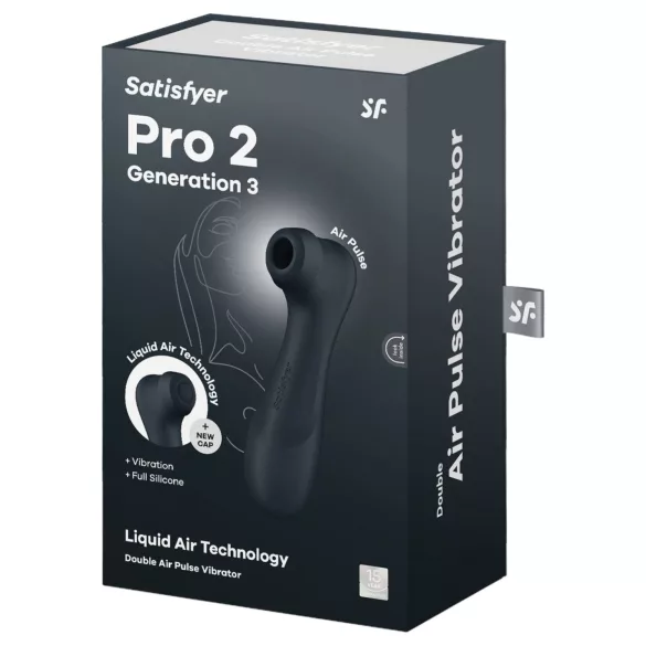 Satisfyer Pro2 Gen3 - klitorisvibrator med trykbølger - mørkegrå