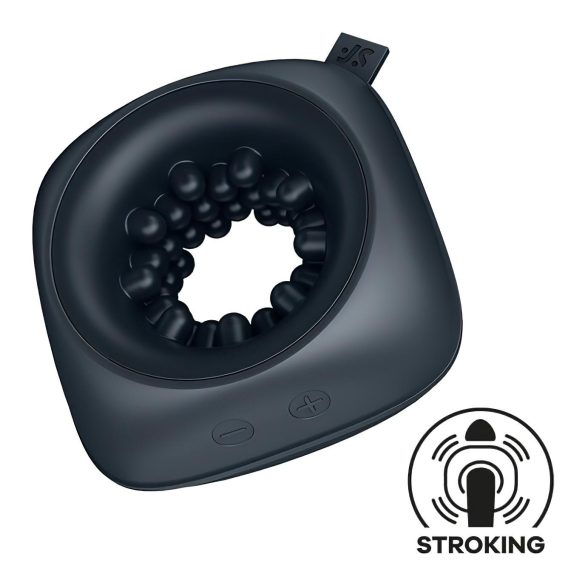 Satisfyer Ring Stroker - genopladelig, vibrerende masturbator (sort)
