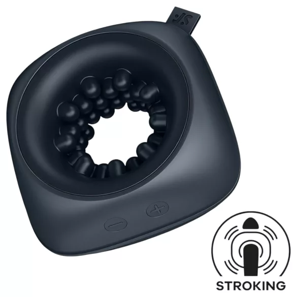 Satisfyer Ring Stroker - genopladelig, vibrerende masturbator (sort)