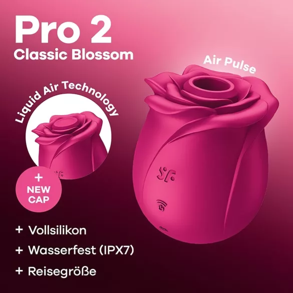 Satisfyer Pro 2 Classic Blossom - luftbølgestimulator til klitoris (rød)