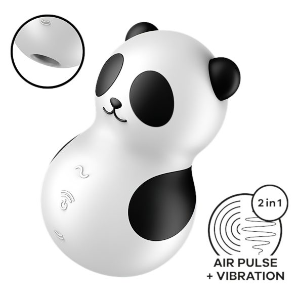 Satisfyer Pocket Panda - luftbølge klitoris stimulator (sort)