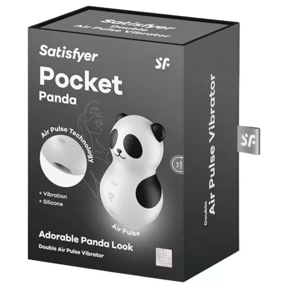 Satisfyer Pocket Panda - luftbølge-klitorisvibrator (sort)