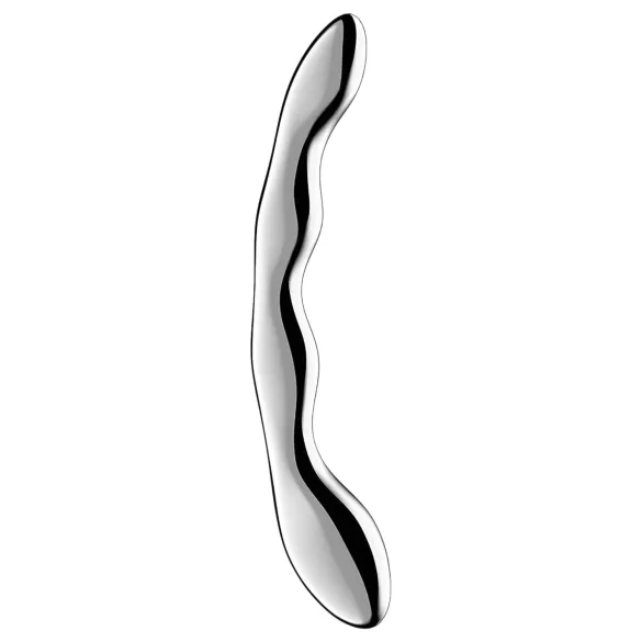 Satisfyer Cosmic Crest 2 - bølget ståldildo - sølv