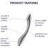 Satisfyer Pure Gravity 1 – Ribbet ståldildo (sølv)