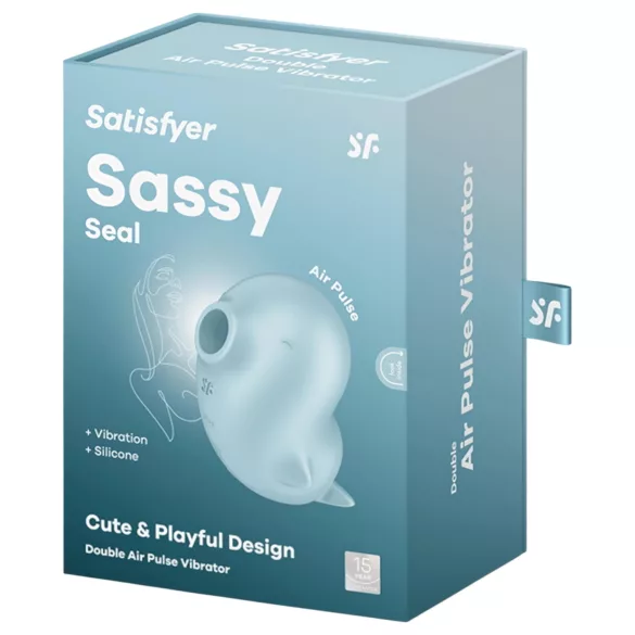 Satisfyer Sassy Seal - klitorisvibrator med trykbølger - turkis