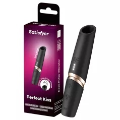 Satisfyer Perfect Kiss - læbestift vibrator - sort