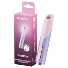   Satisfyer Bold Kiss - luftbølge‑læbestiftvibrator (lyserød)