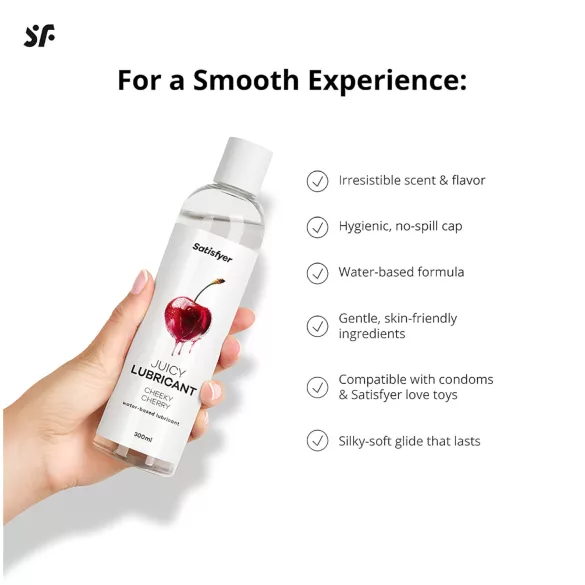 Satisfyer - glidecreme med smag - kirsebær - 300ml