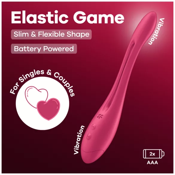 Satisfyer Elastic Game - fleksibel parvibrator (pink)