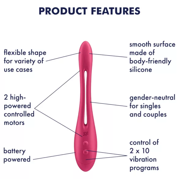 Satisfyer Elastic Game - fleksibel parvibrator (pink)