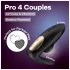 Satisfyer Pro 4 Couples - parvibrator med trykbølgeteknologi - sort