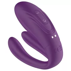   Mrow - parvibrator med 3 motorer - genopladelig vandtæt - lilla