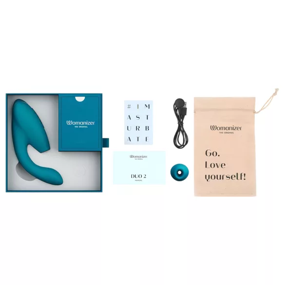 Womanizer DUO 2 - klitorissuger rabbit-vibrator (petrol)