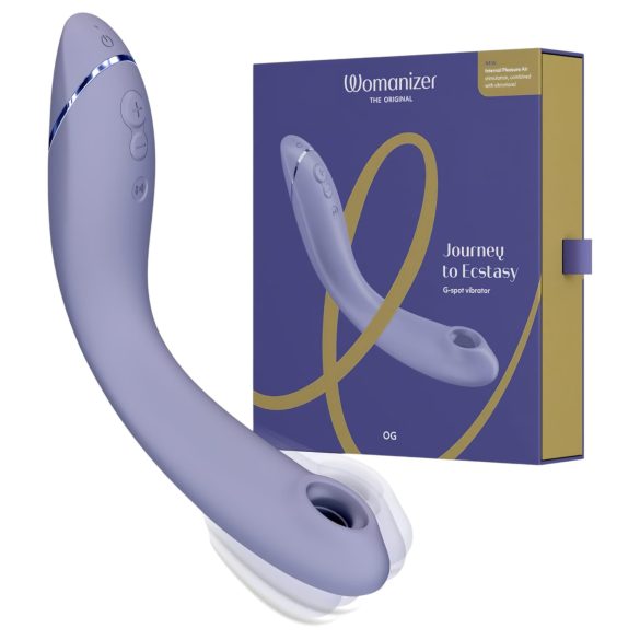 Womanizer OG - genopladelig 2-i-1 G-punkt luftbølge vibrator (lilla)