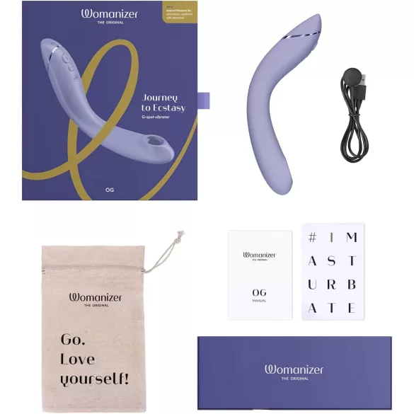 Womanizer OG - G-punktsvibrator med lufttryk - genopladelig - lilla