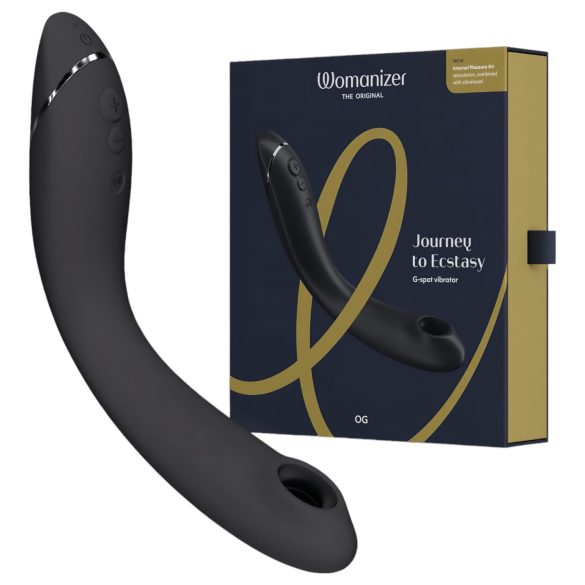 Womanizer OG - genopladelig 2-i-1 luftbølge vibrator (sort)