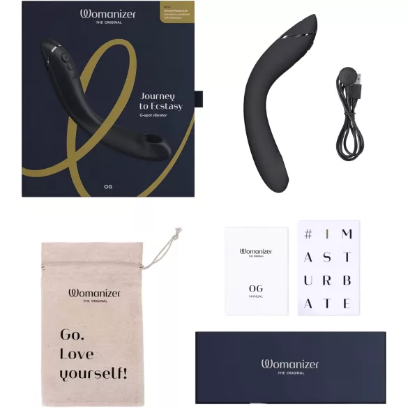 Womanizer OG - lufttryksvibrator og vibrator - genopladelig - sort