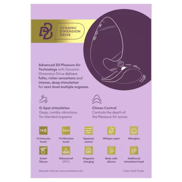 Womanizer Next Duo - G-punkt vibrator og klitorisstimulator - lilla