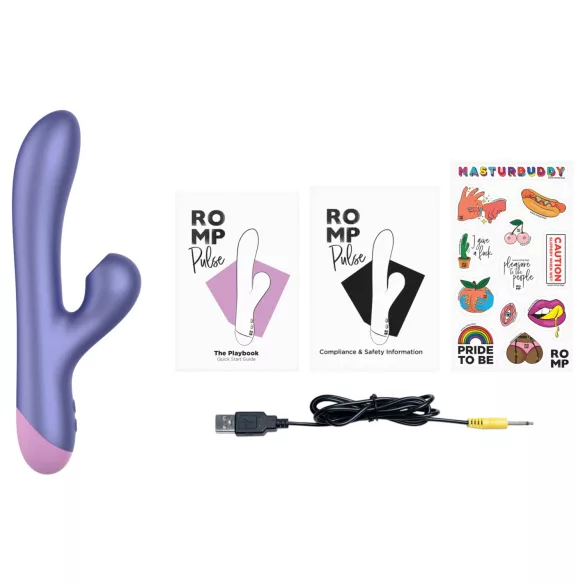 ROMP Pulse - G-punkts vibrator med lufttryks klitorisstimulator - lilla