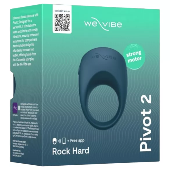 We-Vibe Pivot 2 - App-styret vibrerende penisring til mænd (blå)