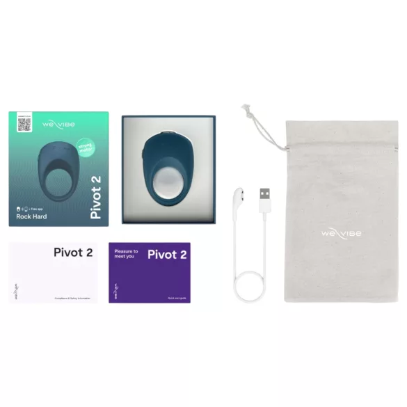 We-Vibe Pivot 2 - App-styret vibrerende penisring til mænd (blå)
