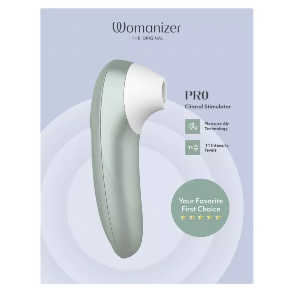 Womanizer Pro - luftbølge-klitorisstimulator (grøn)