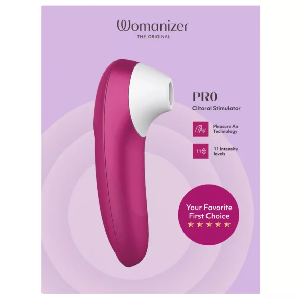 Womanizer Pro - luftbølge-klitorisstimulator (pink)
