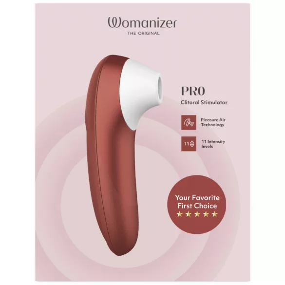 Womanizer Pro - luftbølge-vibrator til klitoris (rød)