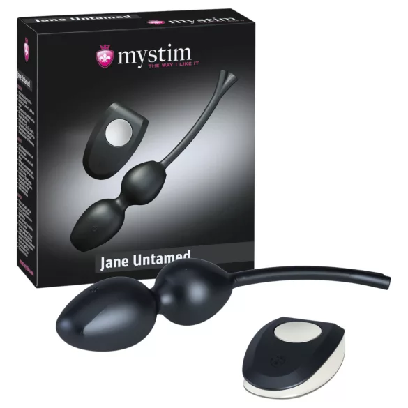mystim Jane Untamed - vibratoriske geishakugler duo (sort)