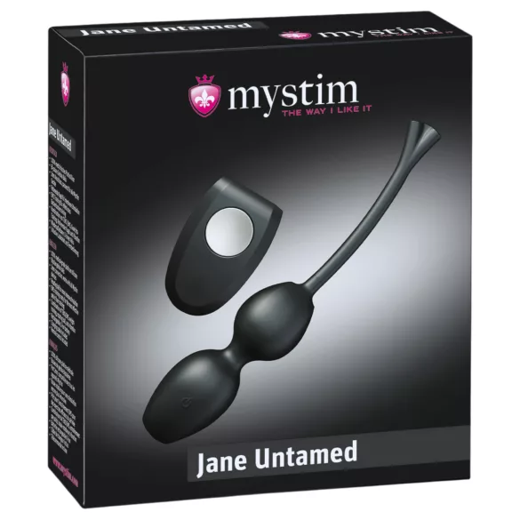 mystim Jane Untamed - vibratoriske geishakugler duo (sort)