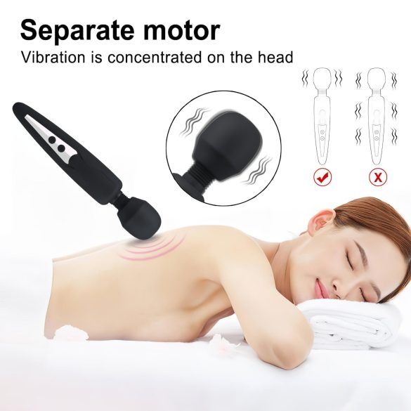 Mrow - massagevibrator - genopladelig vandtæt - sort