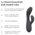 le Wand Soft Rabbit - rabbit vibrator - 2 motorer - sort