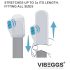 VIBEGGS Naughty Nubs - vibrerende ægsmasturbator (hvid)