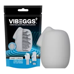 VIBEGGS Candy Curves - vibratorisk æg masturbator - hvid