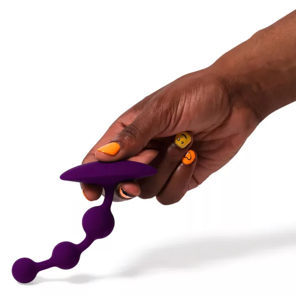 ROMP Amp - analdildo med perler - silikone - lilla