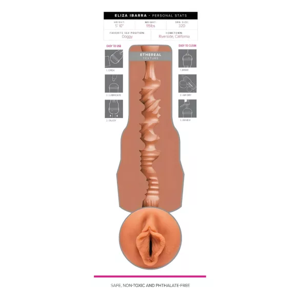 Fleshlight Eliza Ibarra Ethereal - realistisk kunstig vagina (natur)