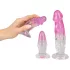 Crystal Clear - analtrænersæt - 3 stk - gennemsigtig pink