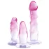 Crystal Clear - analtrænersæt - 3 stk - gennemsigtig pink