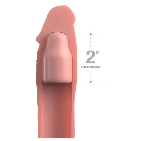 Pipedream - X-TENSION Elite 2 - penismuffe med testikelring (natur)
