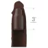 Pipedream - X-TENSION Elite 3 - penishylster med erektionsring (brun)