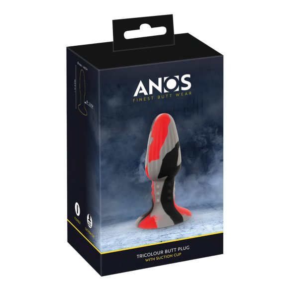ANOS - silikone analplug (farverig)