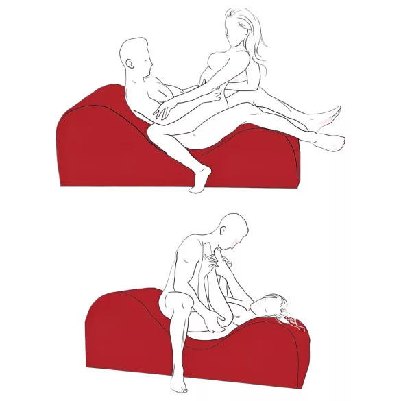 Liberator Esse Lounger - tantra stol - justerbar 3-delt - rød