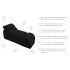 Liberator Black Label Esse - justerbar 3-delt sexsofa (sort)
