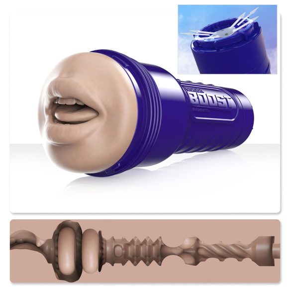 Fleshlight Boost Blow - Livagtig mund masturbator (naturlig)