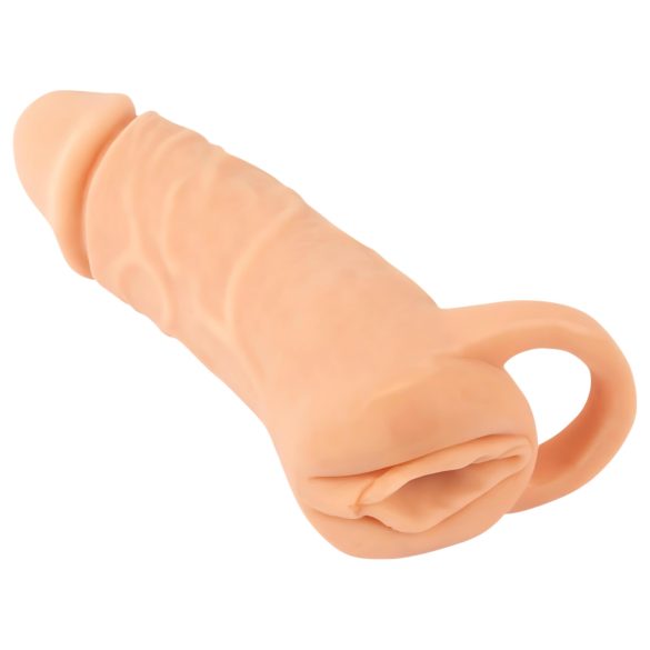 Naturlig lyst: penisærme & kunstskede - 18cm (natur)