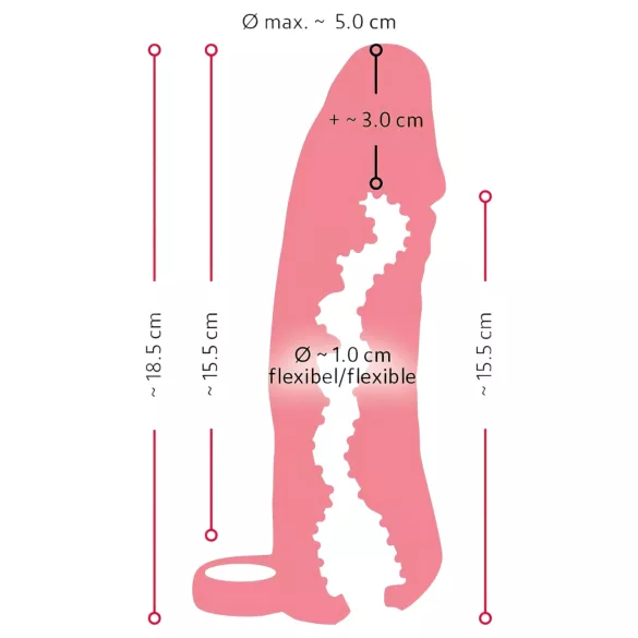 Nature Skin - penishylster og kunstig vagina - 18cm naturfarvet
