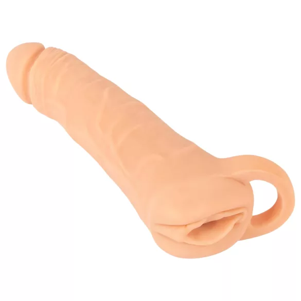 Nature Skin - 2i1 kunstskede og penishylster - 23cm - hudfarvet