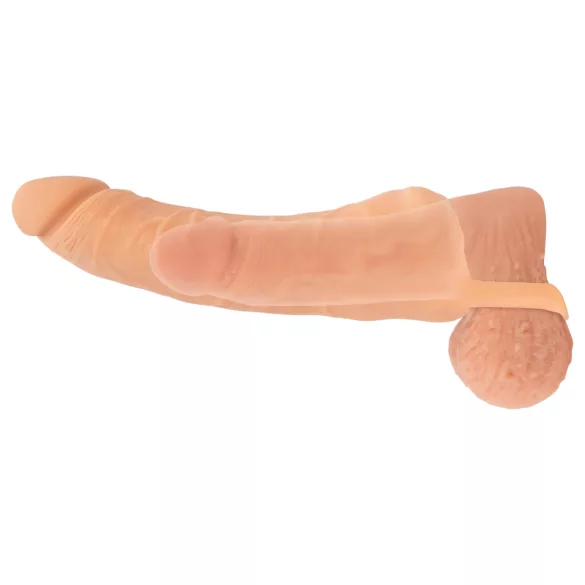 Nature Skin - 2i1 kunstskede og penishylster - 23cm - hudfarvet