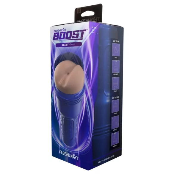Fleshlight Boost Blast - realistisk numsemasturbator - hudfarvet