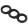 Erecto - penisring sæt - triple ring - sort